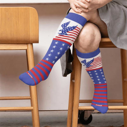 Plusock Plus Size Patriotic Dog Compression Socks - image 2