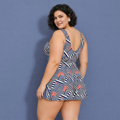 Plusock Tummy Control One Piece Print Swimwear - image 1