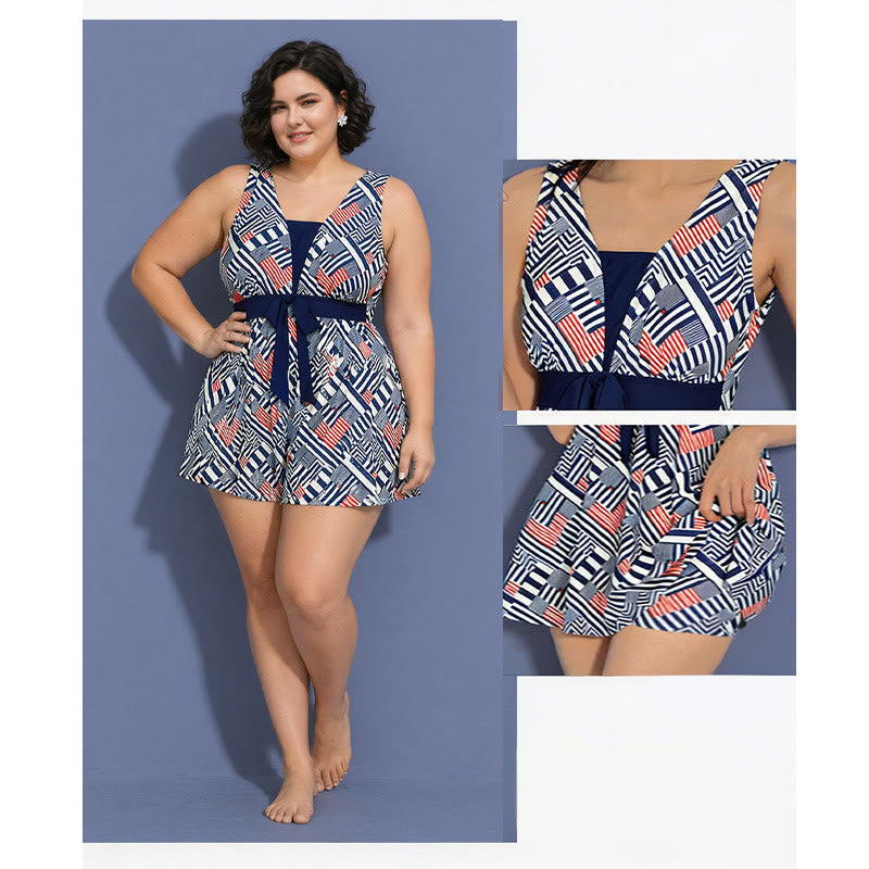 Plusock Tummy Control One Piece Print Swimwear - image 7