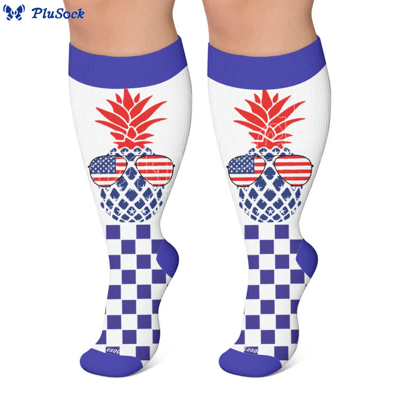 Plusock Plus Size Star Spangled Compression Socks - image 6