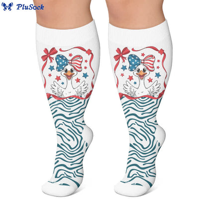 Plusock Plus Size Star Spangled Compression Socks - image 7