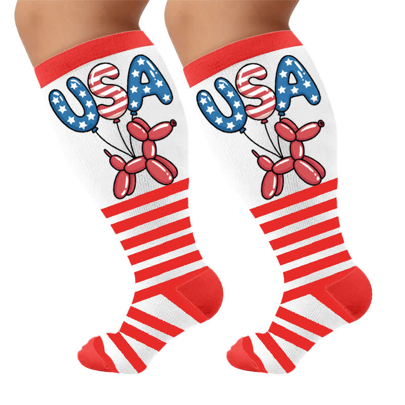 Plusock Plus Size Star Spangled Compression Socks - image 8