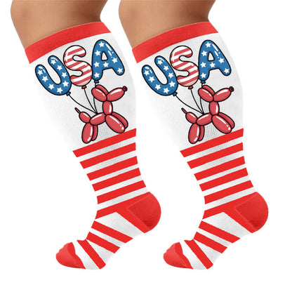 Plusock Plus Size Star Spangled Compression Socks - image 8