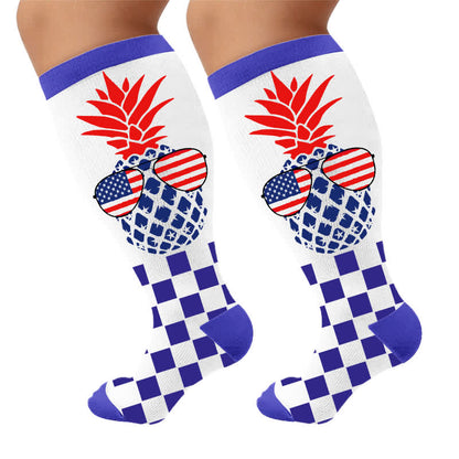 Plusock Plus Size Star Spangled Compression Socks - image 9