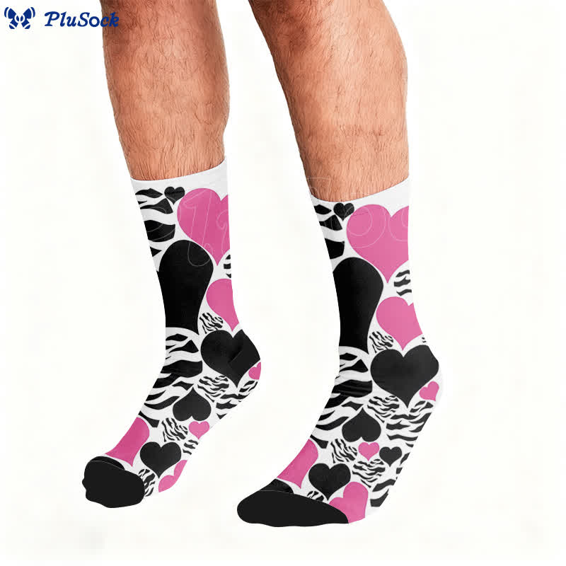 Plusock Sexy Heart Leopard Socks - image 1
