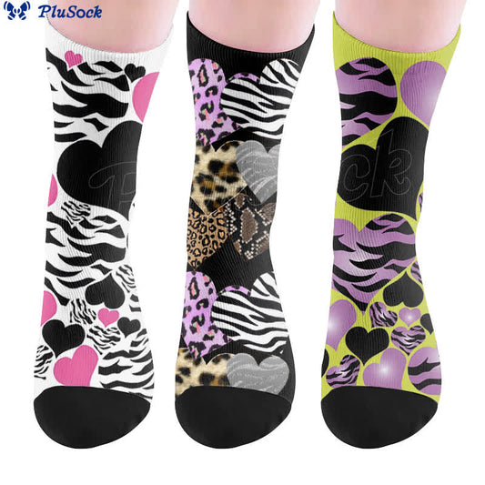 Plusock Sexy Heart Leopard Socks - image 0