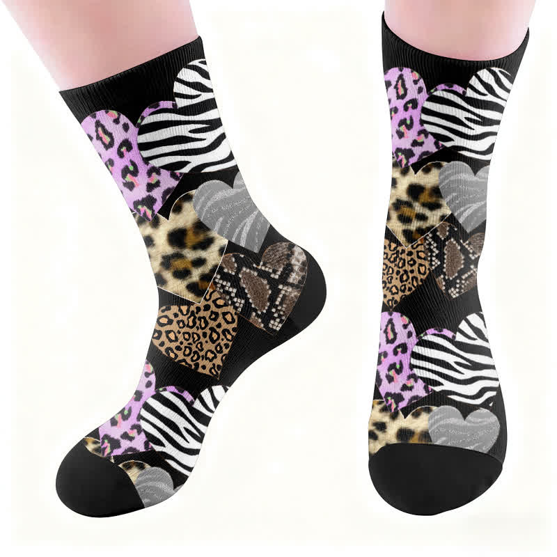 Plusock Sexy Heart Leopard Socks - image 5
