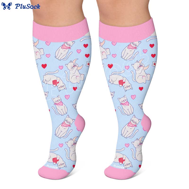 Plusock Plus Size Cute Cat Compression Socks - image 6