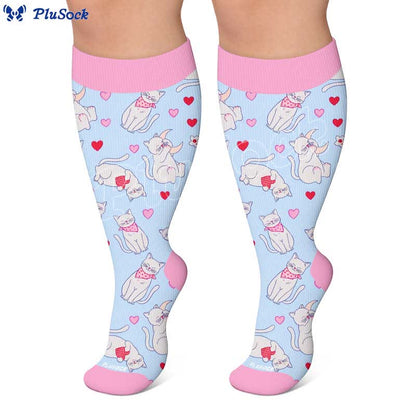 Plusock Plus Size Cute Cat Compression Socks - image 6