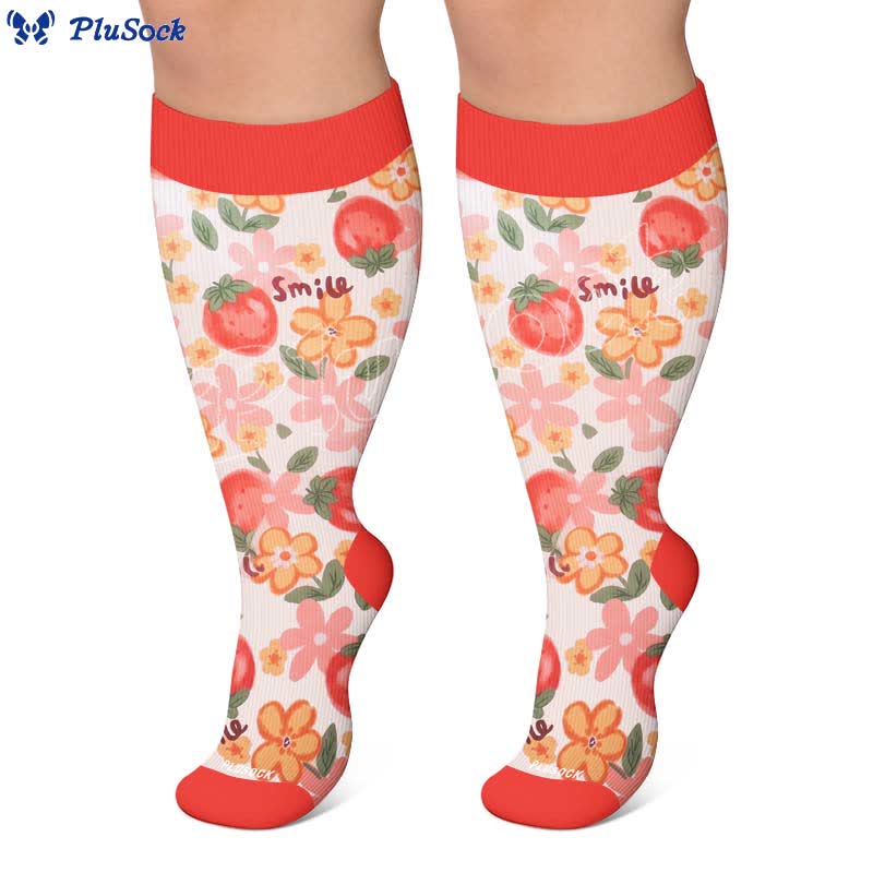 Plusock Plus Size Floral Garden Compression Socks - image 5