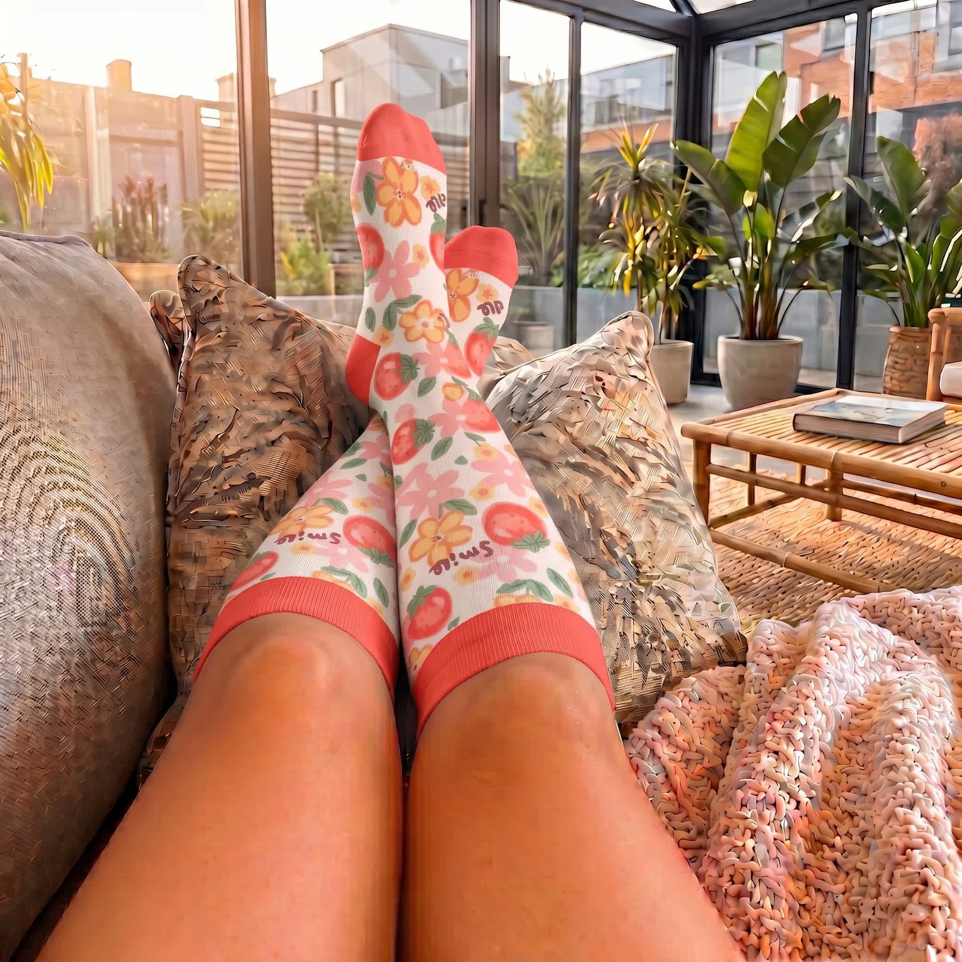 Plusock Plus Size Floral Garden Compression Socks - image 1