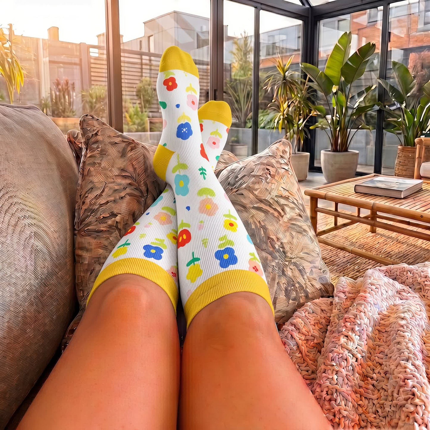 Plusock Plus Size Floral Garden Compression Socks - image 3