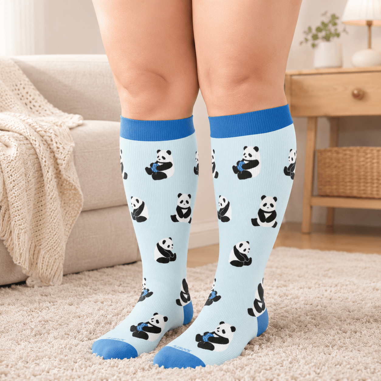 Plusock Plus Size Bunny Panda Dachshund Compression Socks - image 2