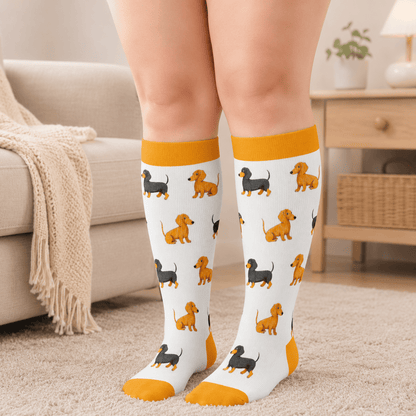 Plusock Plus Size Bunny Panda Dachshund Compression Socks - image 3