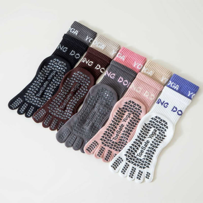 Plusock Alignment Grip Socks(2 Pairs) - White+Coffee - EU36-42(US3-8.5) - image 16