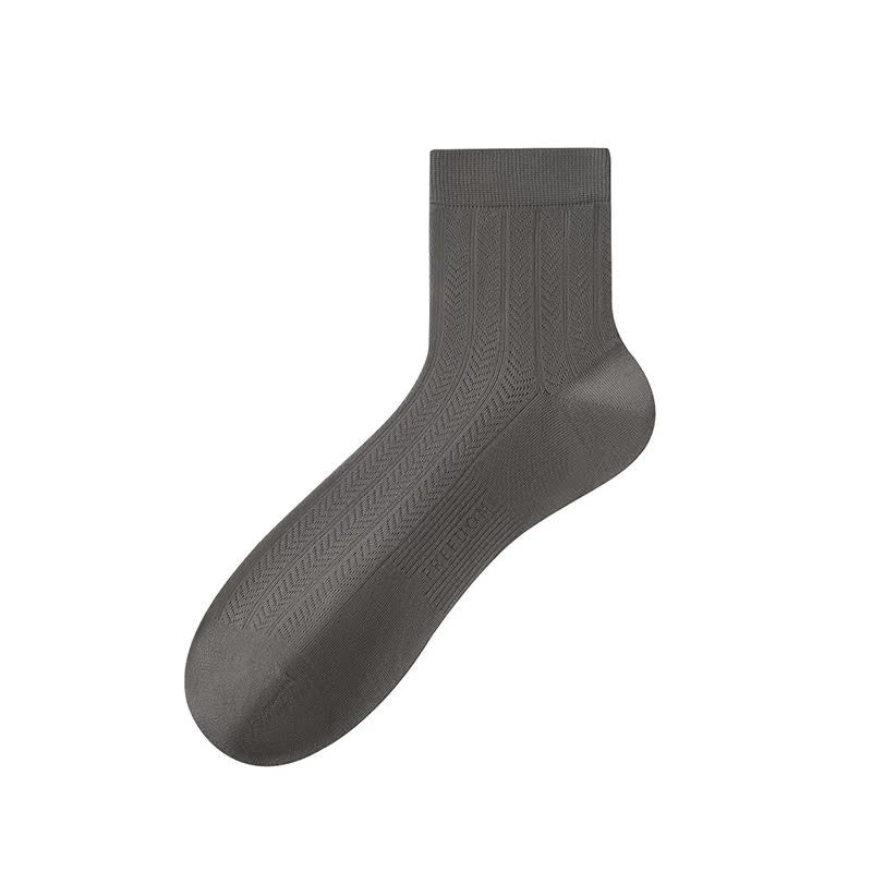 Plusock Sheer Herringbone Quarter Socks(4 Pairs) - Dark Grey - EU38-43(US5-9) - image 7