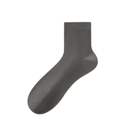 Plusock Sheer Herringbone Quarter Socks(4 Pairs) - Dark Grey - EU38-43(US5-9) - image 7