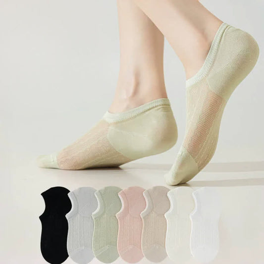 Plusock Air Mesh No Show Socks(7 Pairs) - Multicolor - EU35-42(US2-8.5) - image 0