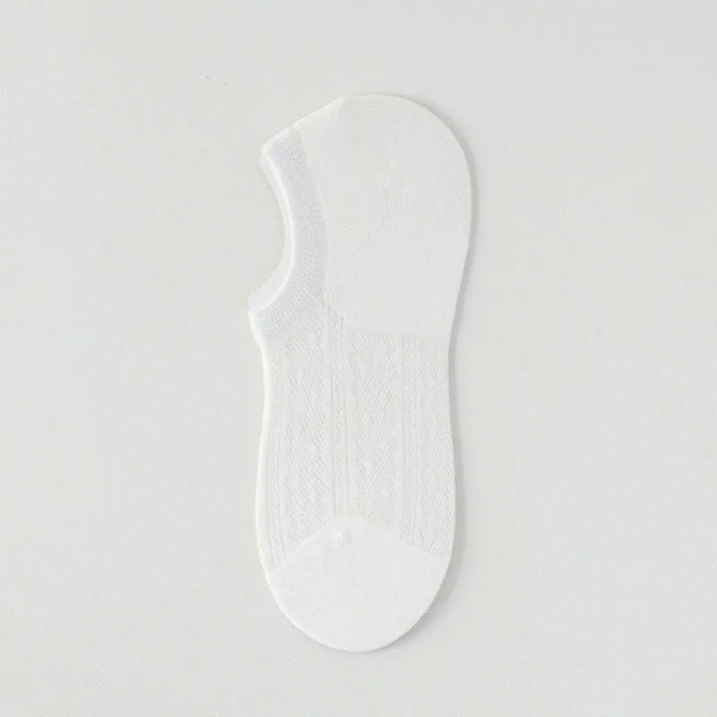 Plusock Air Mesh No Show Socks(7 Pairs) - White - EU35-42(US2-8.5) - image 2