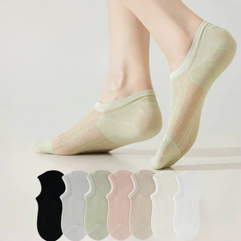 Plusock Air Mesh No Show Socks(7 Pairs) - Multicolor - EU35-42(US2-8.5) - image 0