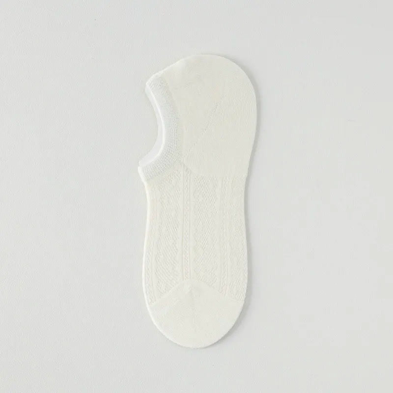 Plusock Air Mesh No Show Socks(7 Pairs) - Beige - EU35-42(US2-8.5) - image 8