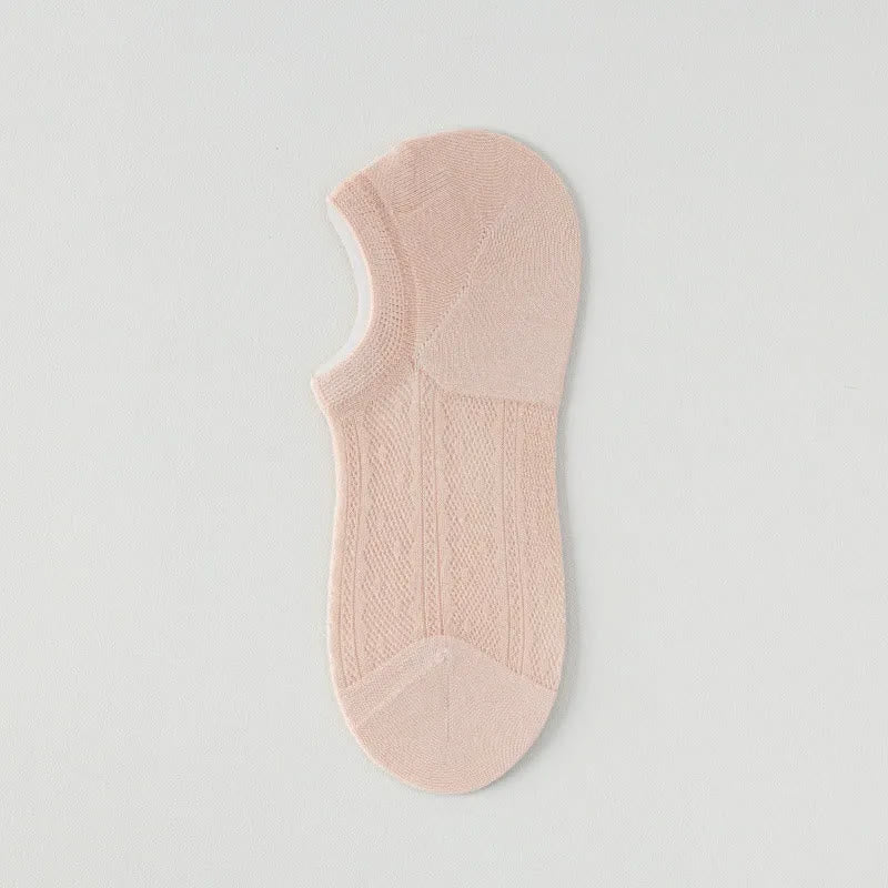 Plusock Air Mesh No Show Socks(7 Pairs) - Pink - EU35-42(US2-8.5) - image 6