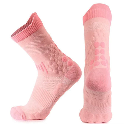 Plusock Mesh Grip Training Quarter Grip Socks(2 Pairs) - Pink - EU39-45(US7-13) - image 6