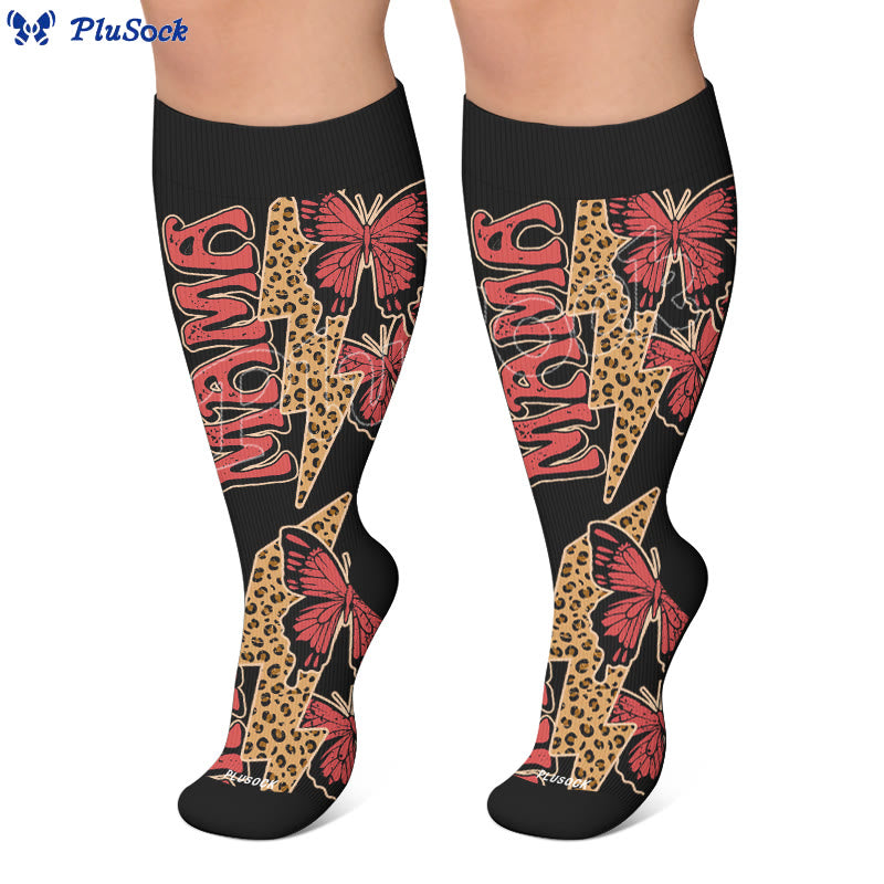 Plusock Plus Size Creative Butterfly Compression Socks - image 6