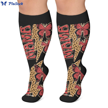 Plusock Plus Size Creative Butterfly Compression Socks - image 6