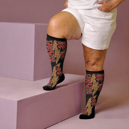 Plusock Plus Size Creative Butterfly Compression Socks - image 2