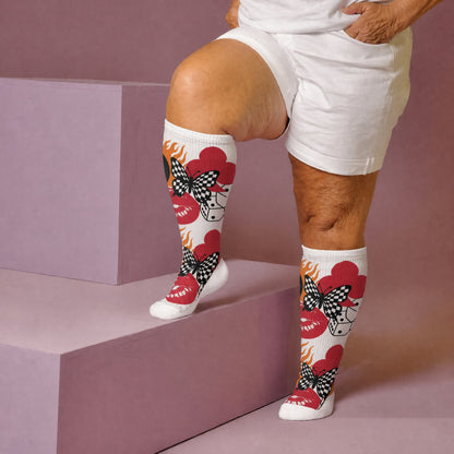 Plusock Plus Size Creative Butterfly Compression Socks - image 1