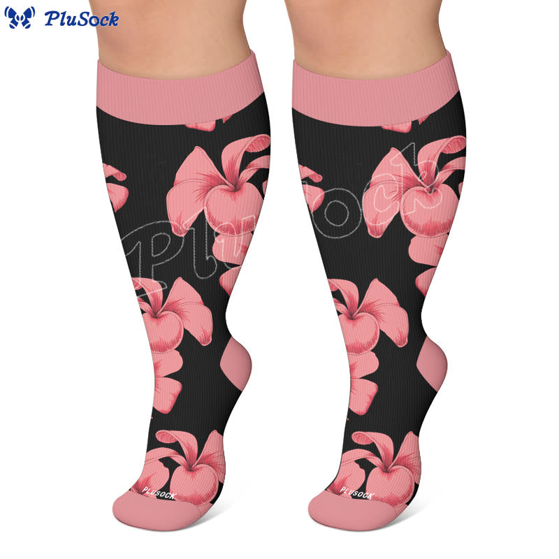 Plusock Plus Size Tulip Bloom Compression Socks - image 5