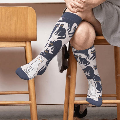 Plusock Plus Size Cartoon Black Cat Compression Socks - image 2