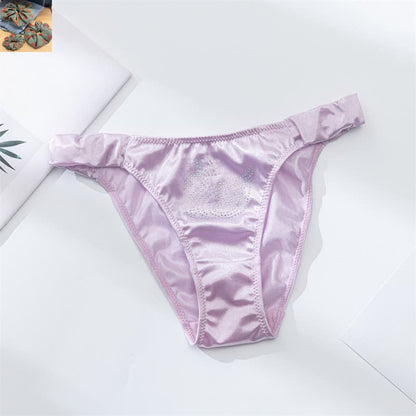 Plusock Satin Shine Low Rise Panties(3 Packs) - Light Purple - XL - image 14