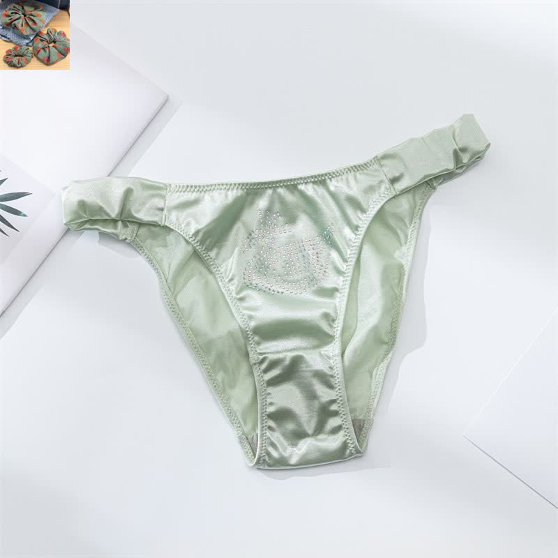 Plusock Satin Shine Low Rise Panties(3 Packs) - Light Green - XL - image 15