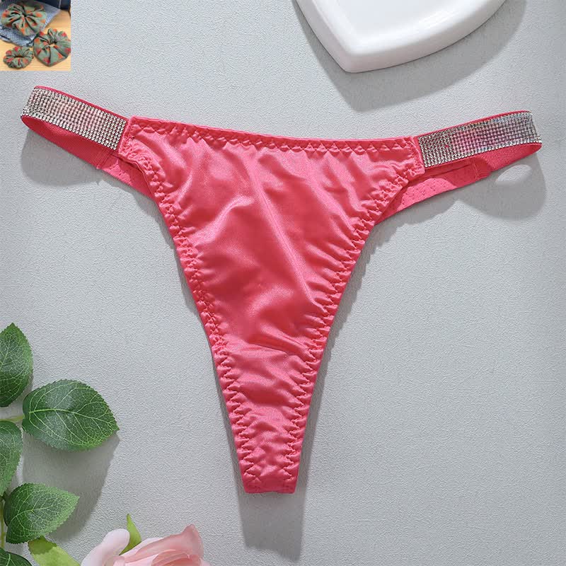 Plusock Soft Stretch Low Rise Thong Panties(3 Packs) - Rose - XL - image 9