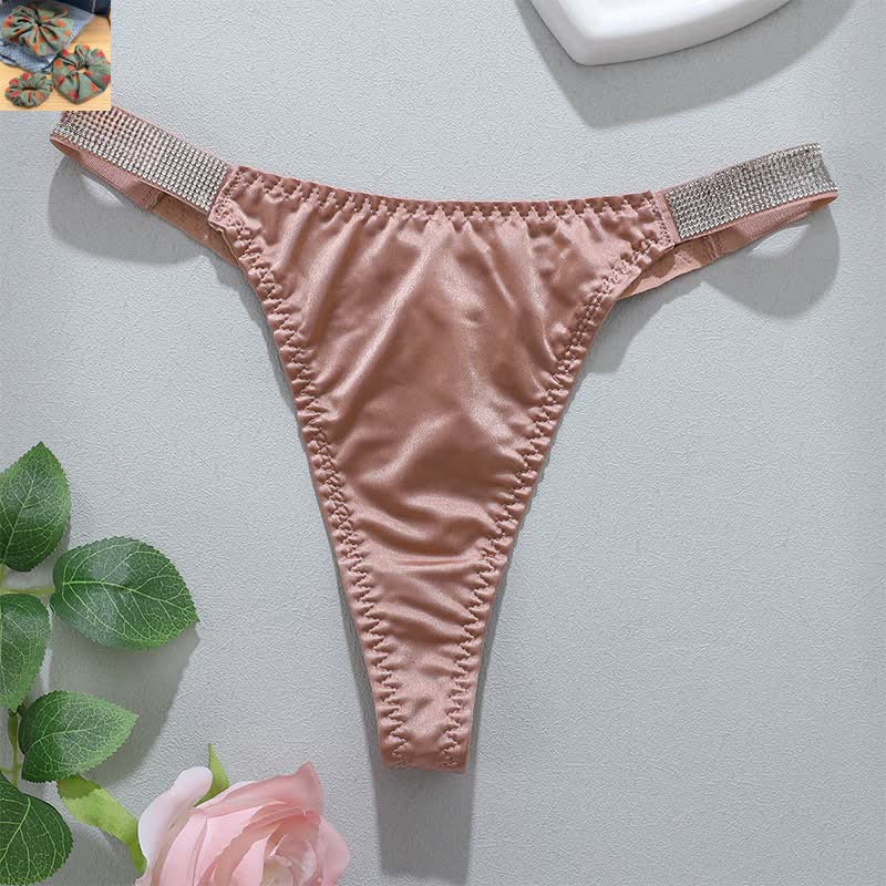 Plusock Soft Stretch Low Rise Thong Panties(3 Packs) - Pink - XL - image 10