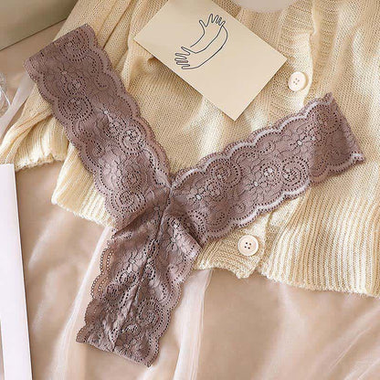 Plusock Romantic Floral Lace Thong Panties(3 Packs) - image 9