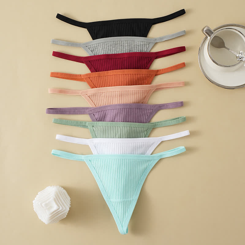Plusock Ribbed Seamless Thong Panties(3 Packs) - image 7