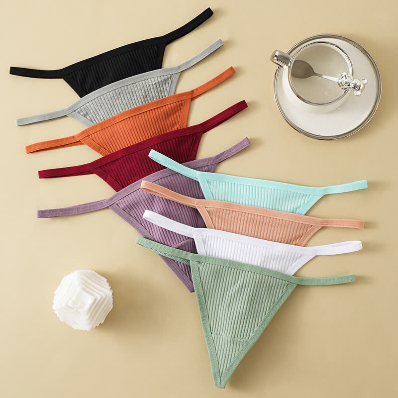 Plusock Ribbed Seamless Thong Panties(3 Packs) - image 6