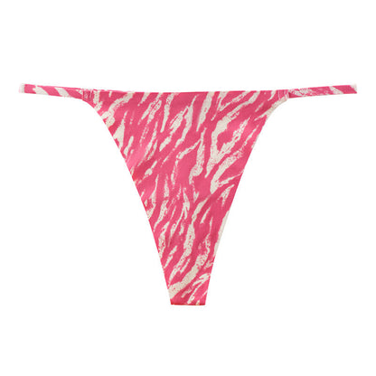 Plusock Wild Stripe Thong Panties(3 Packs) - Pink - XL - image 10