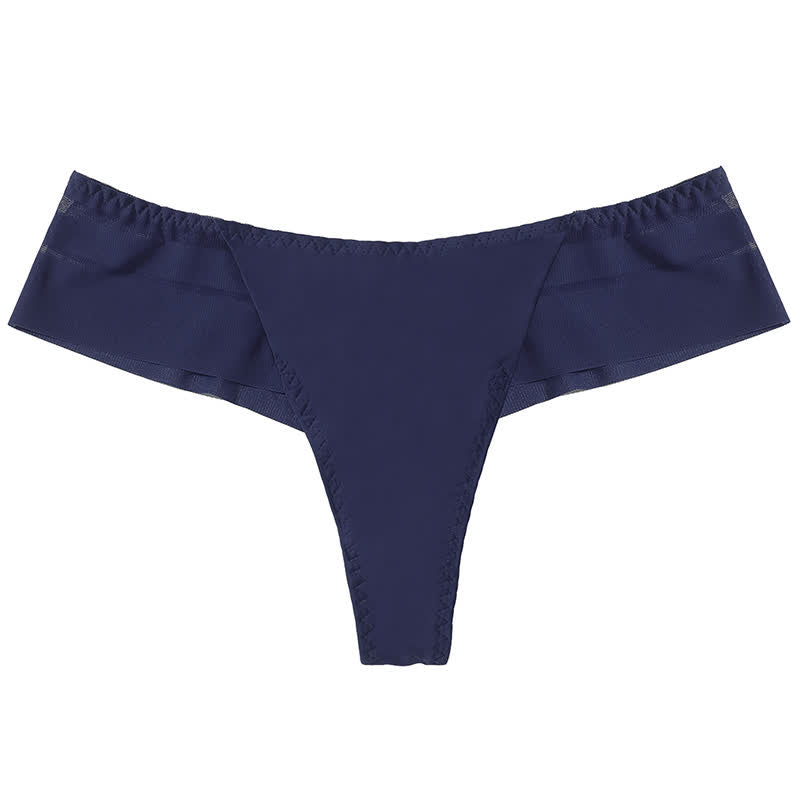 Plusock Lightweight Sheer Mesh Thong Panties(3 Packs) - Blue - XL - image 8