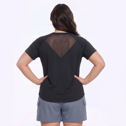Plusock Plus Size Mesh Back Active Yoga Shirt - image 1