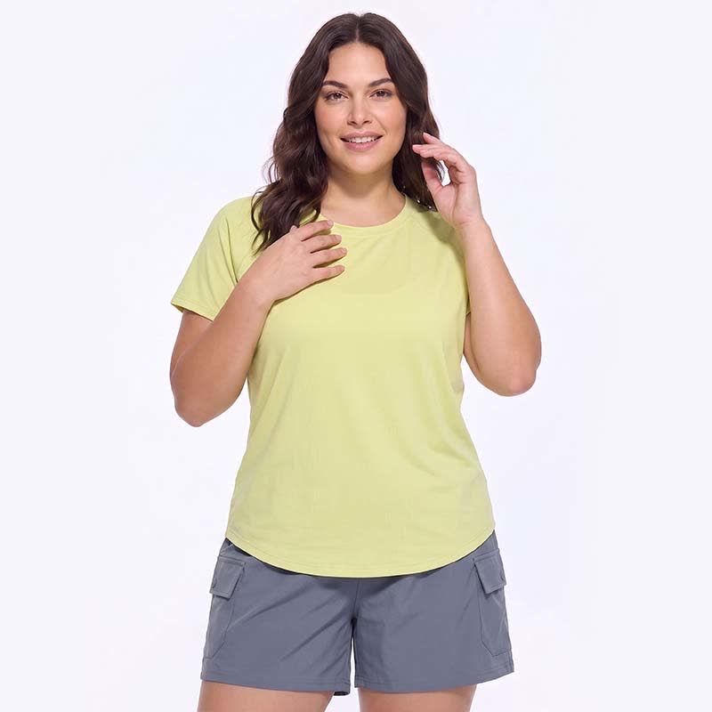 Plusock Plus Size Mesh Back Active Yoga Shirt - Green - 5XL - image 4
