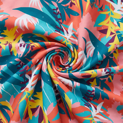 Plusock Tropical Bloom V Neck Open Back Swim Dress - image 14