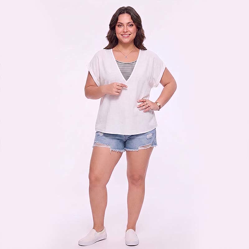 Plusock Plus Size Mesh Back Top - image 3