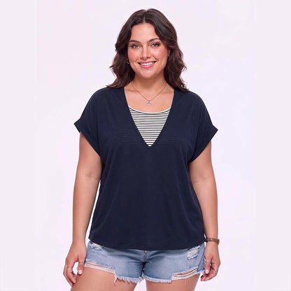 Plusock Plus Size Mesh Back Top - image 0