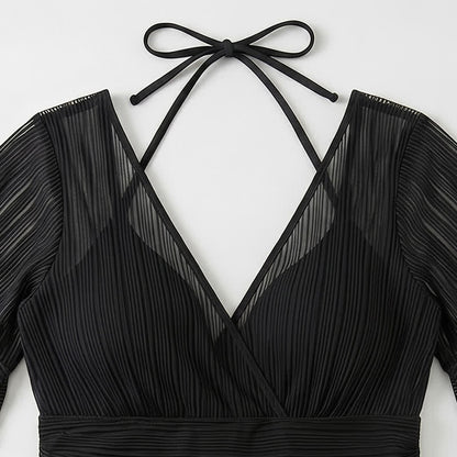 Plusock Black Sheer Wrap Swimwear - image 6