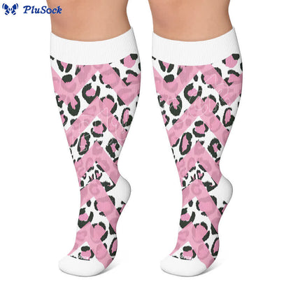 Plusock Plus Size Wild Leopard Compression Socks - image 7