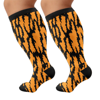 Plusock Plus Size Wild Leopard Compression Socks - image 8